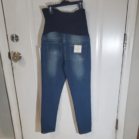 Women's Blue High-Waisted Jeans - Picture 4 of 5